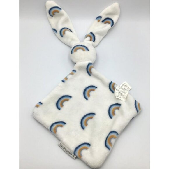 Blankets & Beyond Baby Lovey White Rainbow Bunny Rabbit No Face Plush Boy Girl - Picture 6 of 7